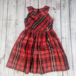 Bonnie Jean Red Plaid Kids Dress